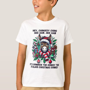 T-shirt Noël Italien Noël Donkey Dominick T