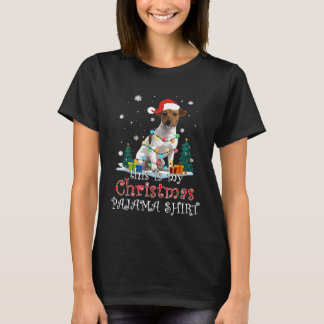 T-shirt Noël Jack Russell Terrier Lumières du pyjama de Te