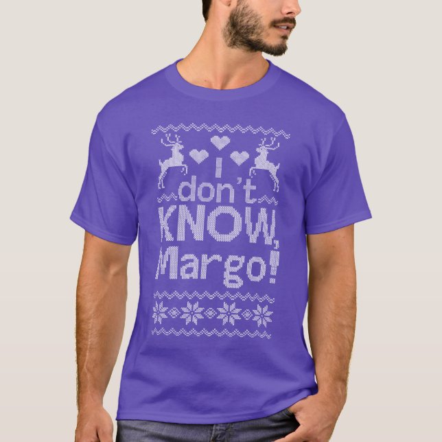 T-shirt Noël je ne sais pas margo margo (Devant)