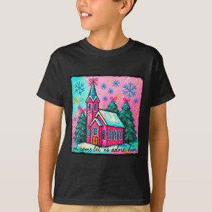 T-shirt Noël Jésus Oh Venez Adorons-Le Drôle de Noël
