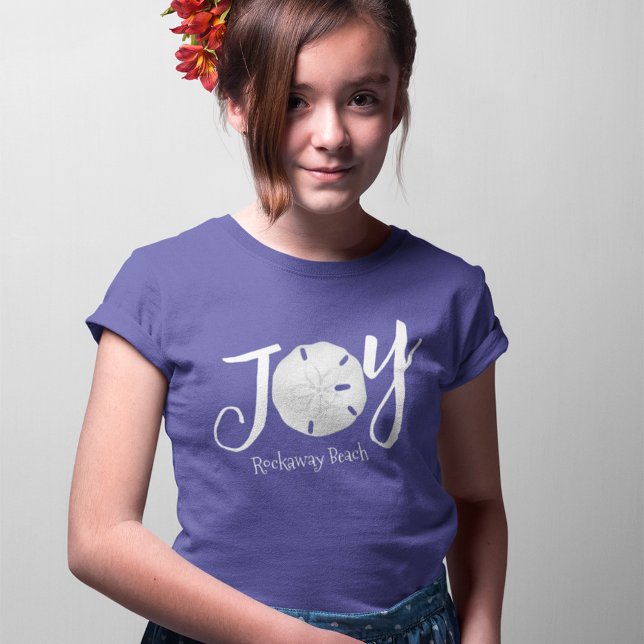 T-Shirt Noël Joie Dollar de sable personnalisé (Christmas Joy Sand dollar custom girls T Shirt. )