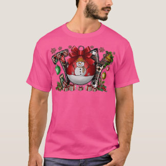T-shirt Noël Joie Snowman Noël Light Matching Paj