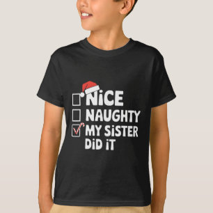 T-shirt Noël Jolie Soeur Fille L'A Fait Noël Famille B