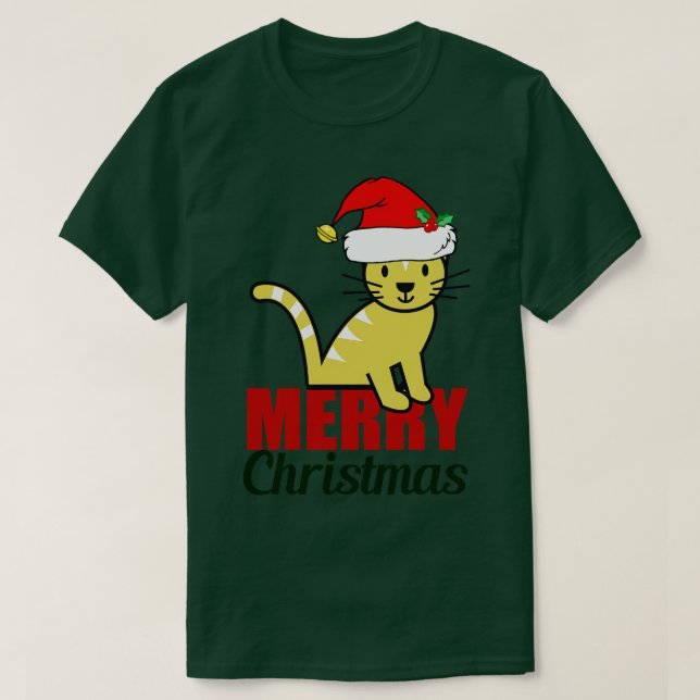 T-shirt Noël Joyeux Noël Chat Kitty (Design devant)