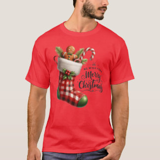 T-shirt Noël Joyeux Noël Pour Homme Gingerbread