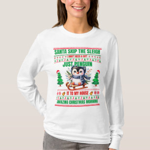 T-shirt Noël Joyeux Noël Pour Pingouin Cadeau