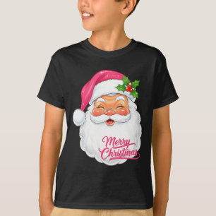 T-shirt Noël Joyeux Noël Visage de Père Noël Jovial Père N