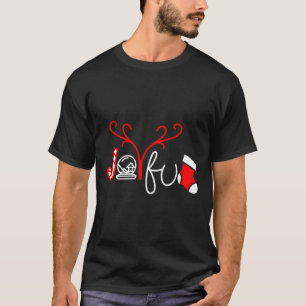 T-shirt Noël Joyful Snow Globe Sucre de canne mignonne jol