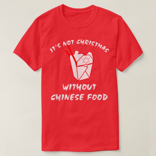 T-shirt Noël juif chinois nourriture Hanoukka cadeau (Design devant)