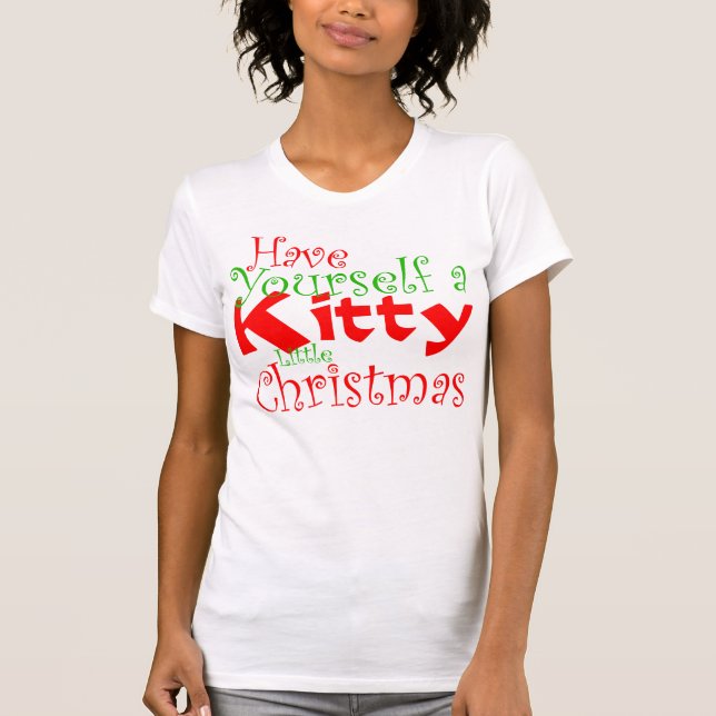 T-shirt Noël Kitty (Devant)