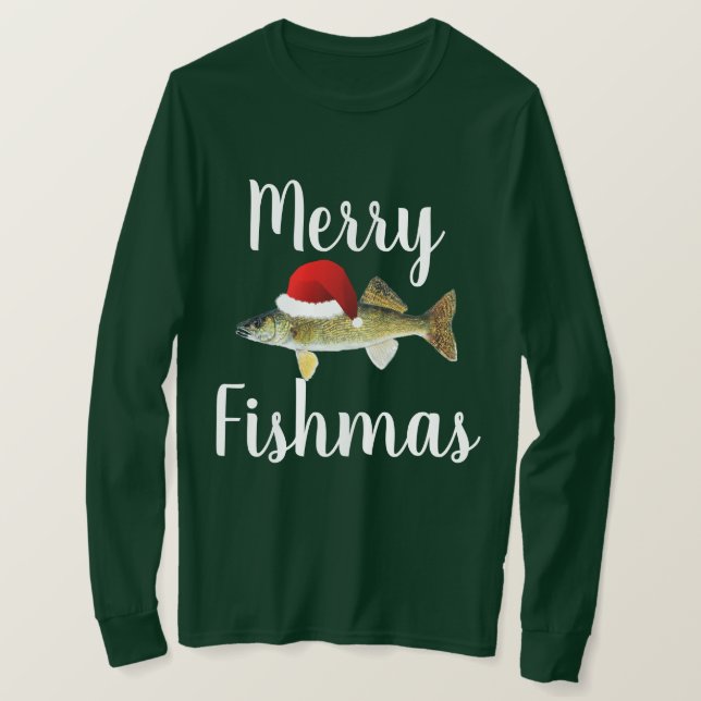 T-shirt Noël laid de brochets vairons (Design devant)