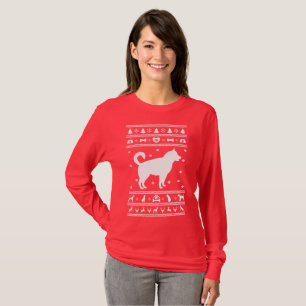 T-shirt Noël laid de chandail de chien enroué