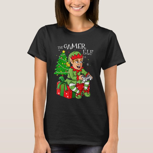T-shirt Noël laid de l'Elf Jeu de Noël (Devant)