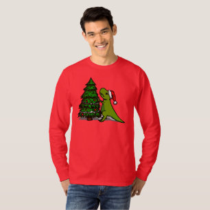 T-shirt Noël laid de T Rex