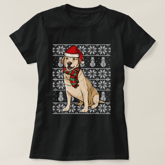 T-shirt Noël laid Noël Labrador Retriers (Design devant)