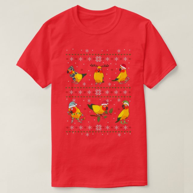 T-shirt Noël laid Sun Conure (Design devant)