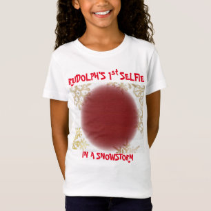 T-Shirt Noël Le 1er Selfie de Rudolf dans une tempête de n