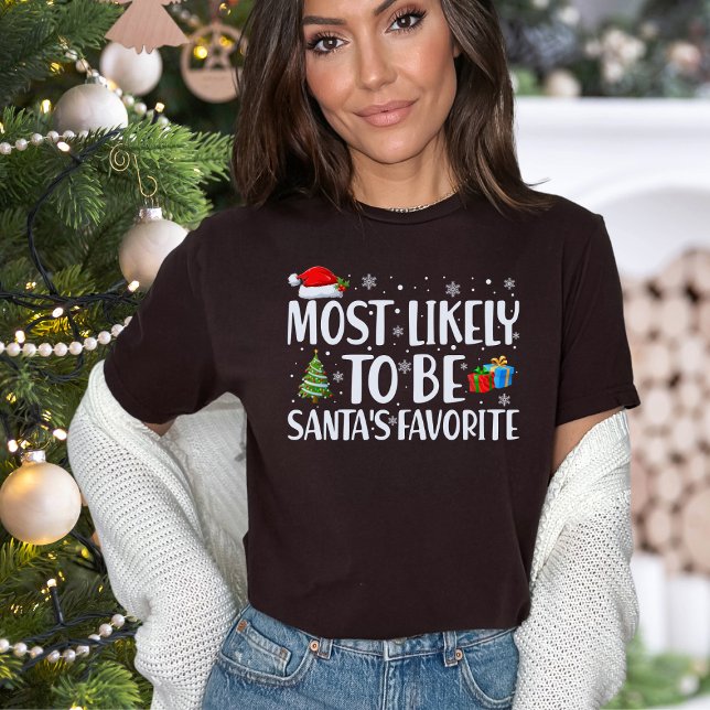 T-shirt Noël Le Plus Susceptible D'Être Père Noël Favori D (Créateur téléchargé)