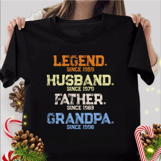 T-shirt Noël Légende Mari Daddy GRANDPA Customisé (Créateur téléchargé)