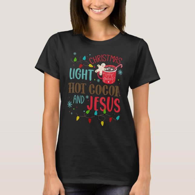 T-shirt Noël Light Coca chaud Jésus Noël Hot Coff (Devant)