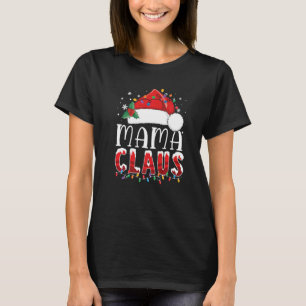 T-shirt Noël Mama Claus Pajama Famille Correspondant