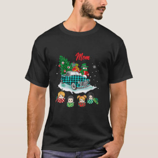 T-shirt Noël Maman Arbre de Noël Camion vert Cute Cadeau