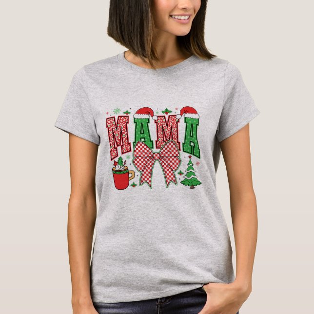 T-shirt Noël Maman - Vacances (Devant)