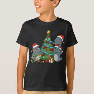 T-shirt Noël Manatee Cadeau Noël Arbre Manatee