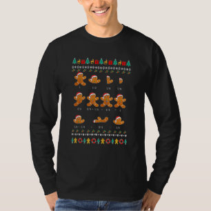 T-shirt Noël Math Teacher Fraction Gingerbread Cookie