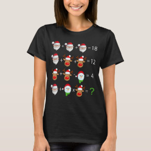 T-shirt Noël Mathématiques enseignant elf jumelage famille