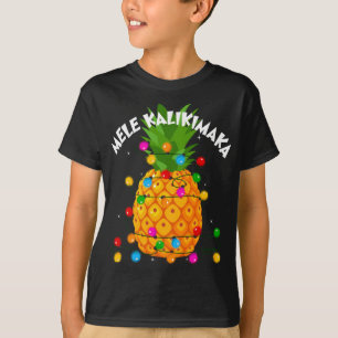 T-shirt Noël Mele Kalikimaka Ananas Lover Hawaii X