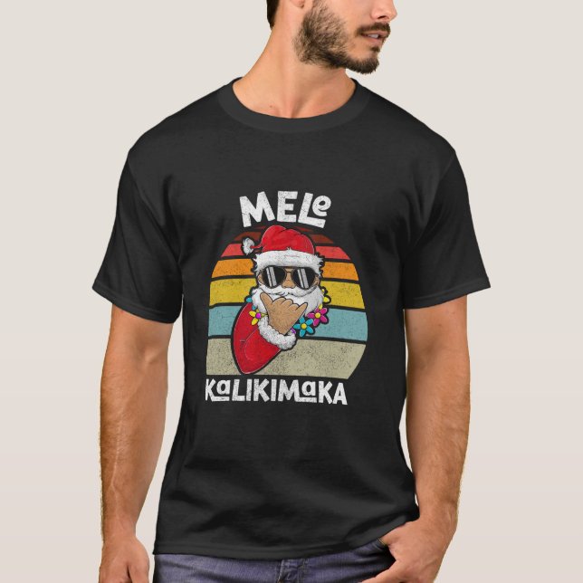 T-shirt Noël Mele kalikimaka Boy Apparel Shaka Père Noël (Devant)