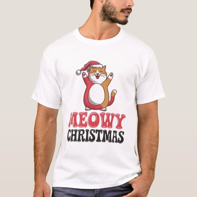 T-shirt Noël Meowy (Devant)