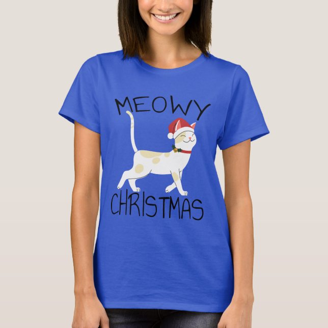 T-shirt Noël Meowy - Noël drôle (Devant)