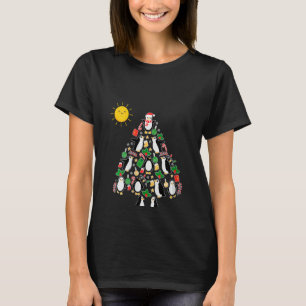 T-shirt Noël mignon Penguin Tree enfants V-Cou