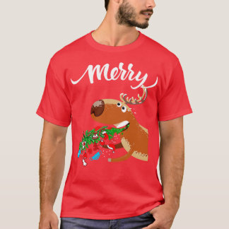 T-shirt Noël moche aux cerfs de poule
