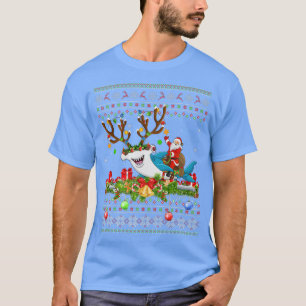 T-shirt Noël moche Noël Père Noël équitation Hammerhead re