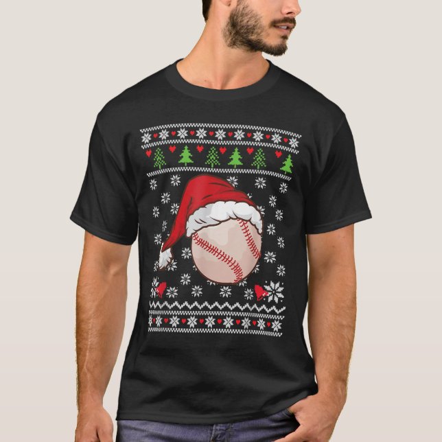 T-shirt Noël moche Sweet Style Baseball Noël Joyeux S (Devant)