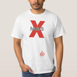 T-shirt Noël moderne avec ornement d'arbre de Noël