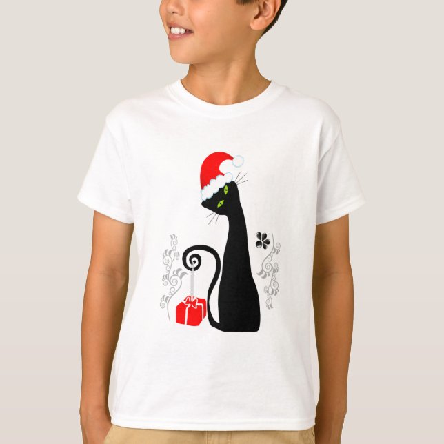 T-shirt Noël moderne Kitty (Devant)