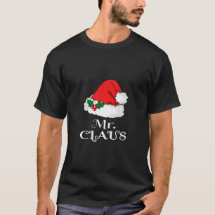 T-shirt Noël Mr Claus Correspondant Pajama Mens Santa Hat