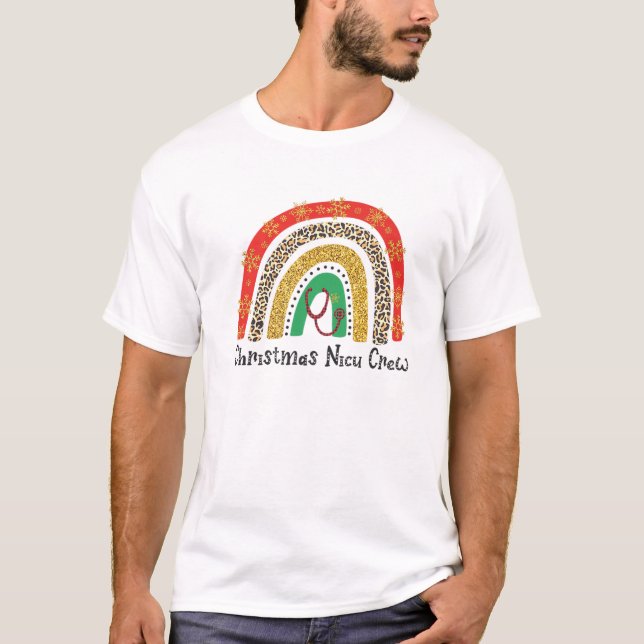 T-shirt Noël Nicu infirmière équipage Rainbow X-Mas (Devant)