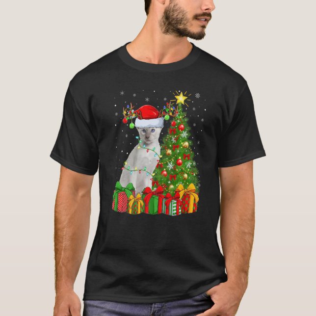 T-shirt Noël Noël Père Noël Siamese (Devant)