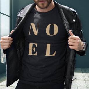 T-shirt Noel noir et or   Noël tendance et élégant
