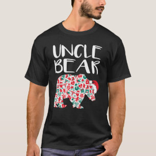 T-shirt Noël Oncle Ours Ornements Santa Hat Famille