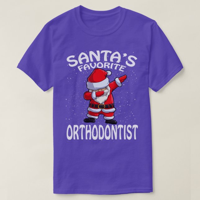 T-shirt Noël orthodontiste favori de Santas (Design devant)