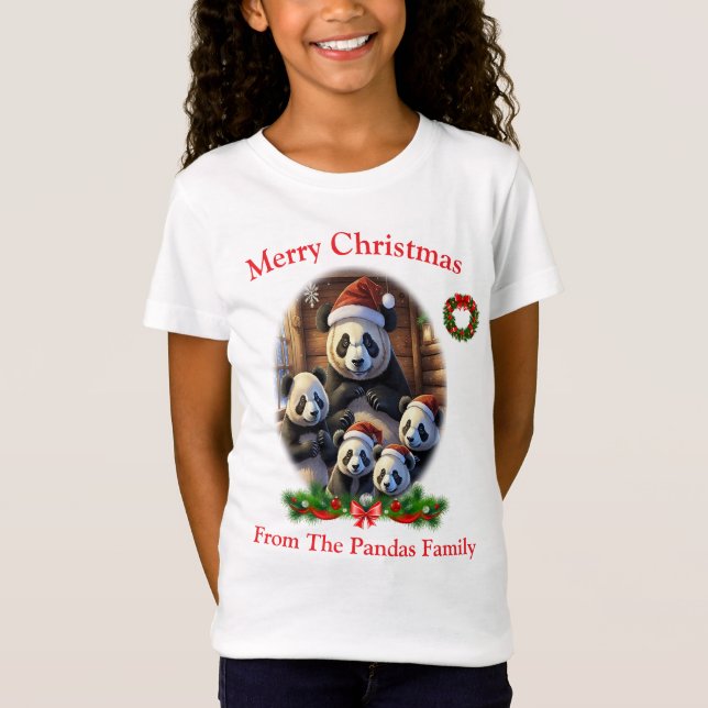 T-shirt Noël Pandas (Devant)