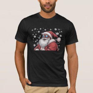 T-shirt Noël Père Noël Afro-Américain Noir Xmas