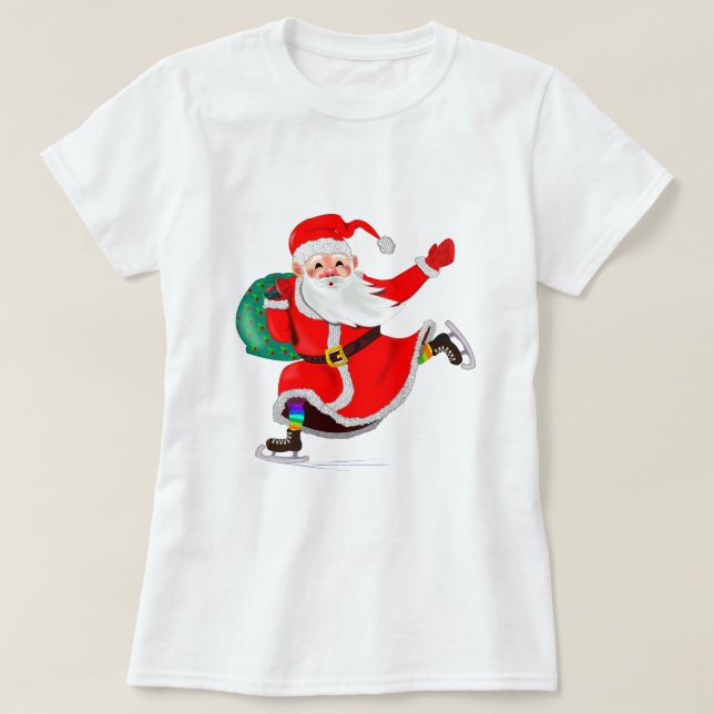 T-shirt Noël Père Noël avec cadeaux (Design devant)