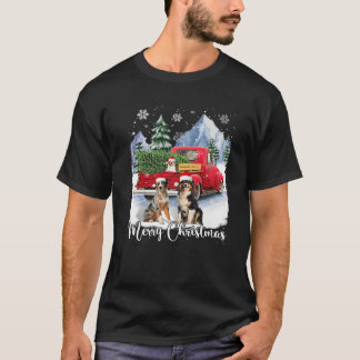 T-shirt Noël Père Noël Berger Australien Camion Rouge Noël